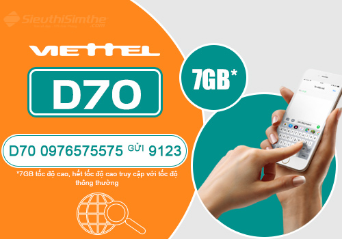 Hướng dẫn đăng ký gói cước Dcom 4G D70 Viettel với 70k/tháng