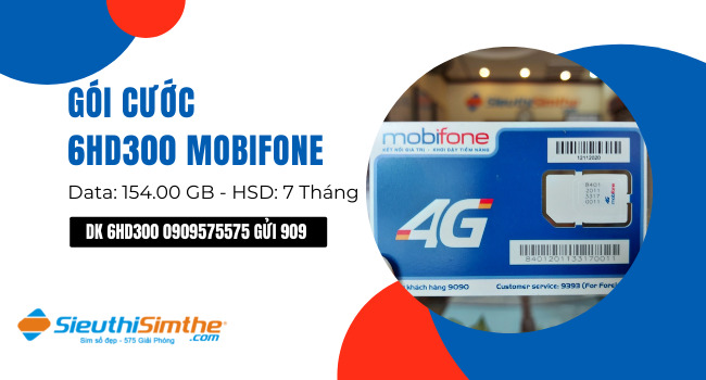 Nhận ngay ưu đãi 252GB khi đăng ký gói cước 6HD300 MobiFone