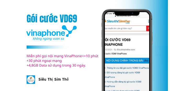 Gói cước VD69 VinaPhone cước phí tiết kiệm nhất hiện nay