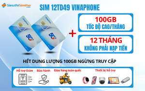 Sim 5G Vinaphone 12TD49: Ưu đãi 100GB/Tháng, Dùng 12 Tháng
