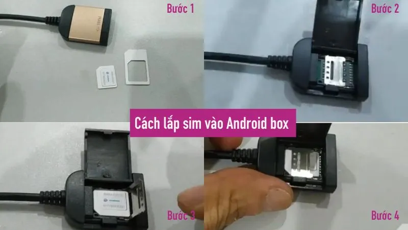 cách lắp sim vào androi ô tô