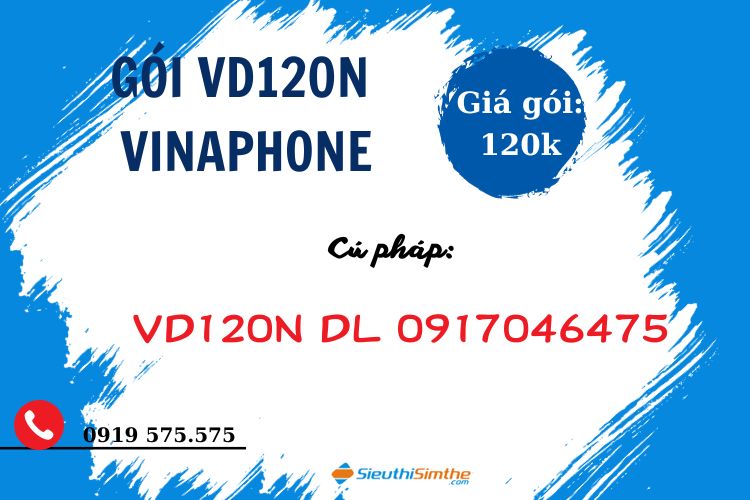 Cú pháp đăng ký gói cước VD120N Vinaphone