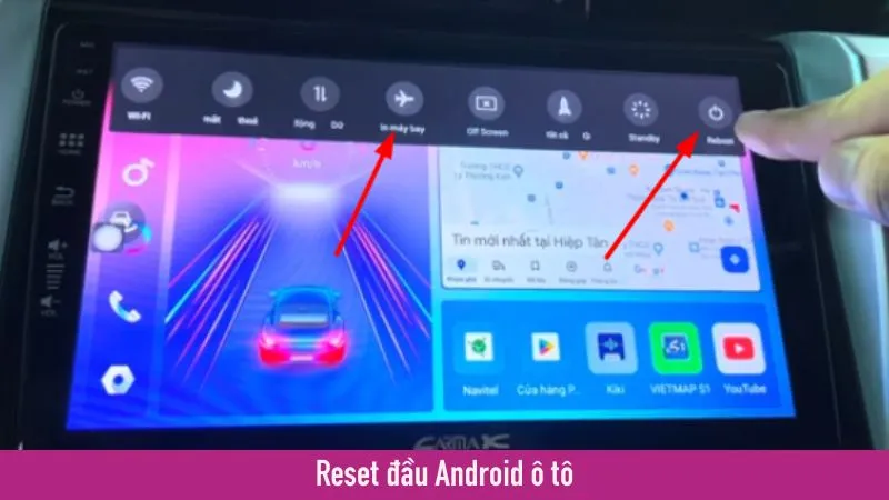 Reset đầu androi ô tô
