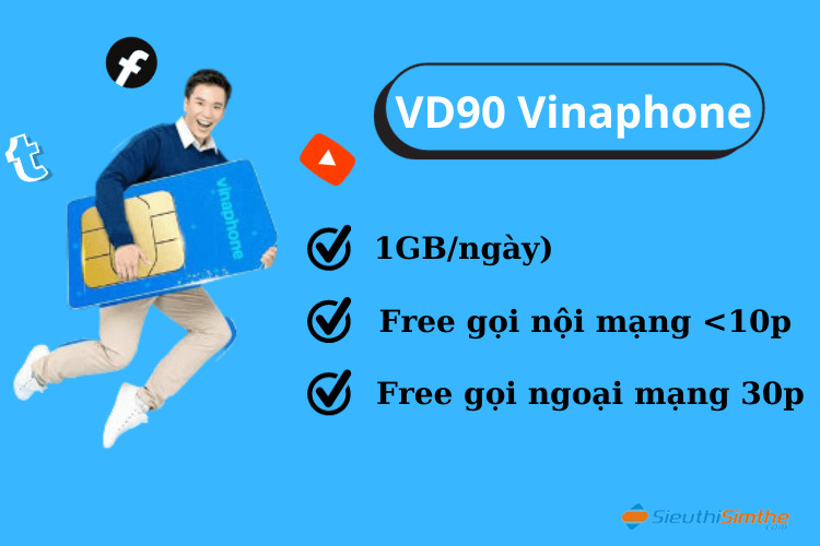Ưu đãi gói cước VD90 Vinaphone
